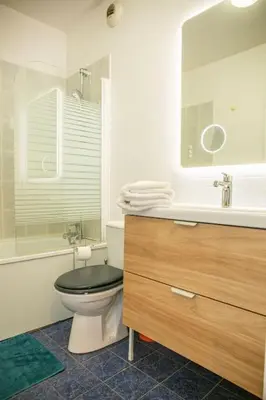 Salle de bains dans l'établissement Grand 2 pièces balcon Parking porte PARIS