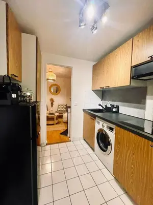 Cuisine ou kitchenette dans l'établissement Chic Apartment on the famous shopping Rue du Faubourg Saint-Honoré street