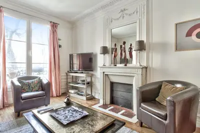 Coin salon dans l'établissement Appartement Caulain - Welkeys