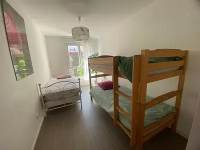 Un ou plusieurs lits dans un hébergement de l'établissement Bel appartement de 65 m2 - bail mobilité