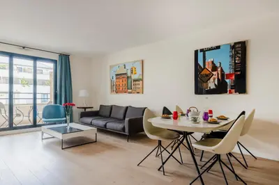 Coin salon dans l'établissement Casteja Modern Residence