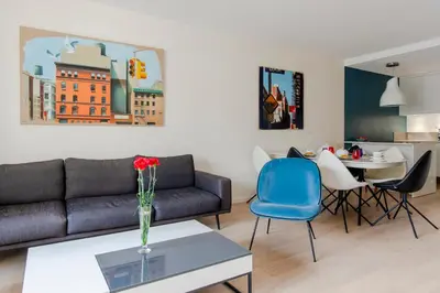 Coin salon dans l'établissement Casteja Modern Residence