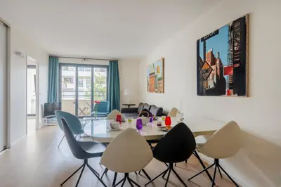 Coin salon dans l'établissement Casteja Modern Residence