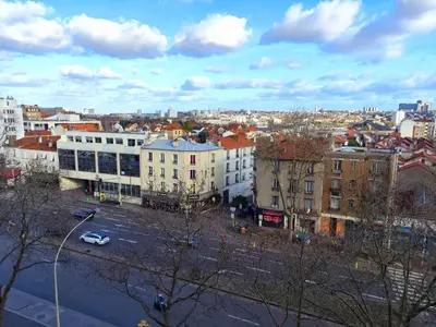 Vue générale sur Bagneux ou vue de la ville depuis l'appartement
