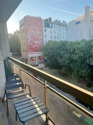 Balcon ou terrasse dans l'établissement Entiry apartment, Private rooms in Paris