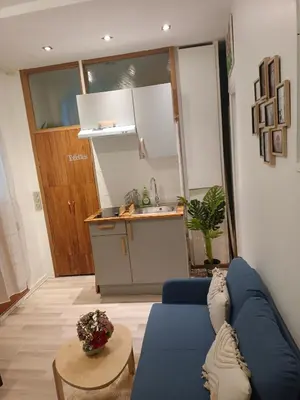 Cuisine ou kitchenette dans l'établissement Home Cosy ARENA Porte de la Chapelle
