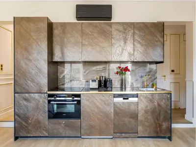 Cuisine ou kitchenette dans l'établissement Merveil - Luxury Suite - Louvre - Opera I