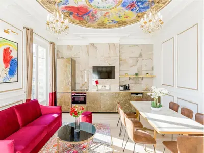 Coin salon dans l'établissement Merveil - Luxury Suite - Louvre - Opera II