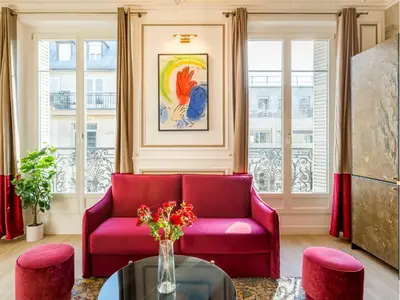 Coin salon dans l'établissement Merveil - Luxury Suite - Louvre - Opera II