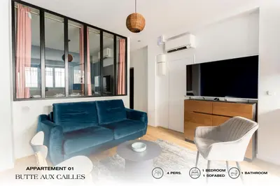 Télévision ou salle de divertissement dans l'établissement Beauquartier - Butte aux Cailles I
