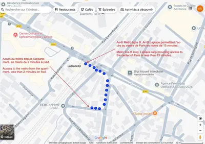 Plan de l'établissement Suite Design - Métro à 100 m, Paris Direct