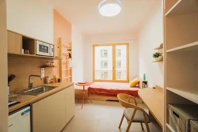 Cuisine ou kitchenette dans l'établissement Ecla Paris Villejuif