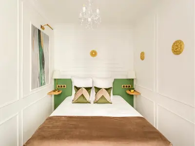 Un ou plusieurs lits dans un hébergement de l'établissement Merveil - Luxury Suite - Marais - Saint Martin I