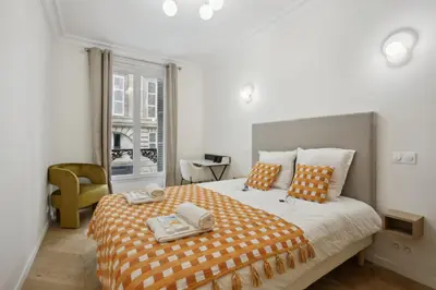 Un ou plusieurs lits dans un hébergement de l'établissement 268 Suite Ville - Superb apartment in Paris