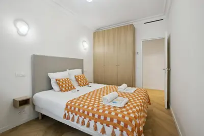 Un ou plusieurs lits dans un hébergement de l'établissement 268 Suite Ville - Superb apartment in Paris