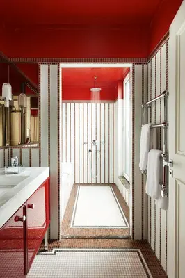 Salle de bains dans l'établissement Villa-des-Prés