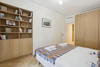 Un ou plusieurs lits dans un hébergement de l'établissement 270 Suite Haute - Superb apartment in Paris.