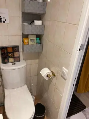 Salle de bains dans l'établissement Une chambre chez nous, à 12 minutes de Paris