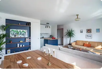 Cuisine ou kitchenette dans l'établissement Stunning apartment with balcony to visit Paris