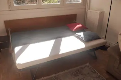 Un ou plusieurs lits dans un hébergement de l'établissement Cosy 2 BR, La Défense, 5 min walk metro+parking