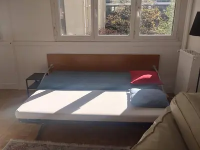 Un ou plusieurs lits dans un hébergement de l'établissement Cosy 2 BR, La Défense, 5 min walk metro+parking