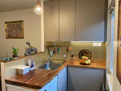 Cuisine ou kitchenette dans l'établissement maison avec 5 chambres et jardin à Malakoff
