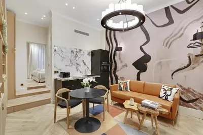 Coin salon dans l'établissement Pick A Flat's Apartment in Saint Germain des Près - Rue du Cherche Midi