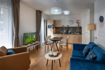 Cuisine ou kitchenette dans l'établissement Domitys Le 225